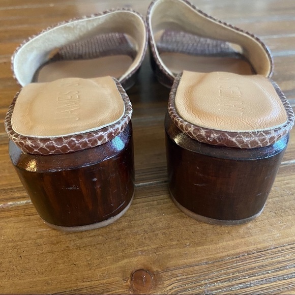 JAMES SMITH Snake Skin Sicily Slide Heel Sandal 38 - Picture 7 of 10